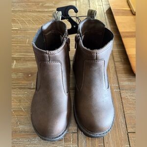 wonder nation Brown Kids Ankle Boots - Side Zip
